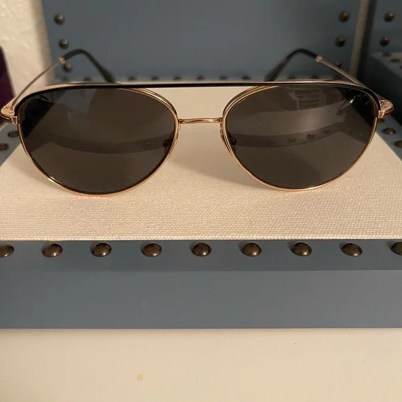 Tom Ford Gold Aviator Sunglasses - Picture 4 of 11